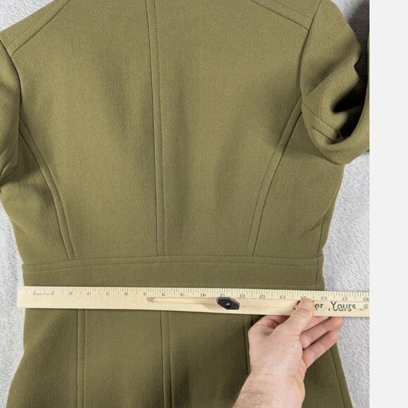 J. Crew Warm Olive Wool Lady Day Green thinsulate Coat 6 - Picture 13 of 15